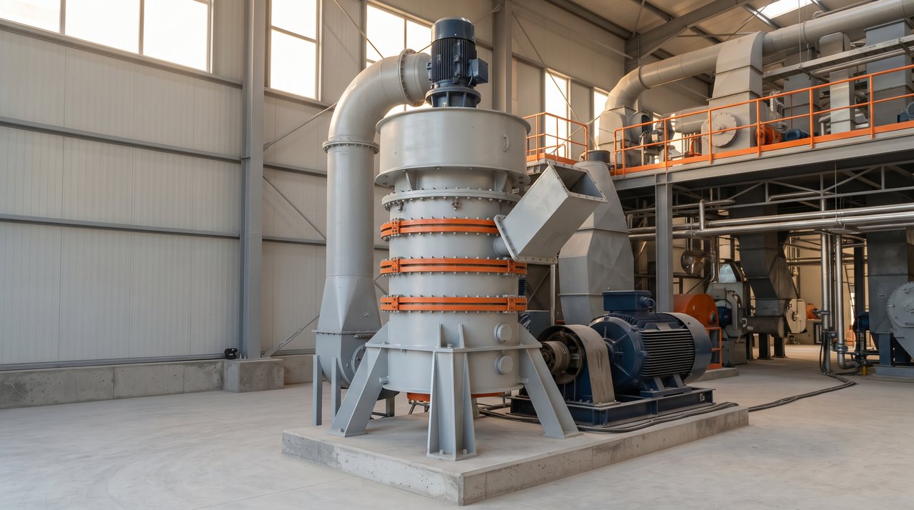 SX ultrafine mill installed and running on the floor of a powder plant